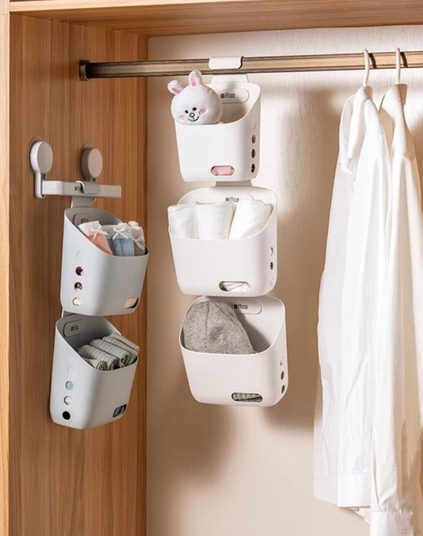 Wall-Mounted Simple Hanging Stackable Storage Basket