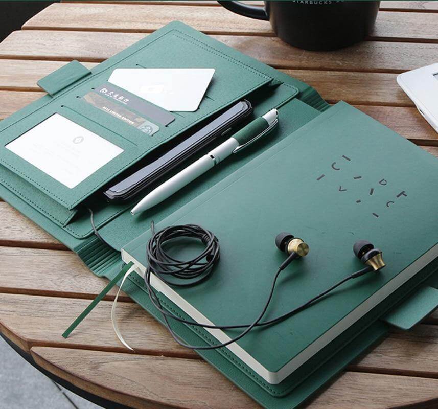 High-grade Pastel Leather Surface Business Notebook