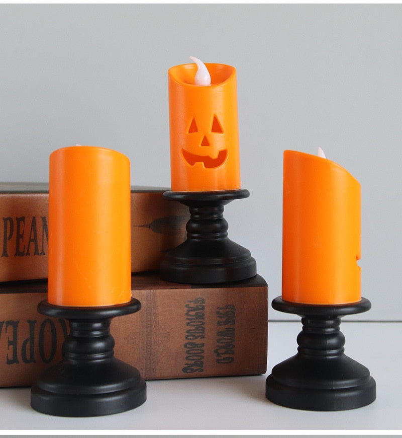 LED Scary Pumpkin Halloween Candle Light