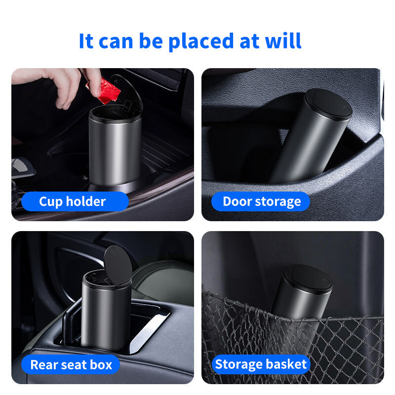 Elegant Mini Matte Car Trash Can