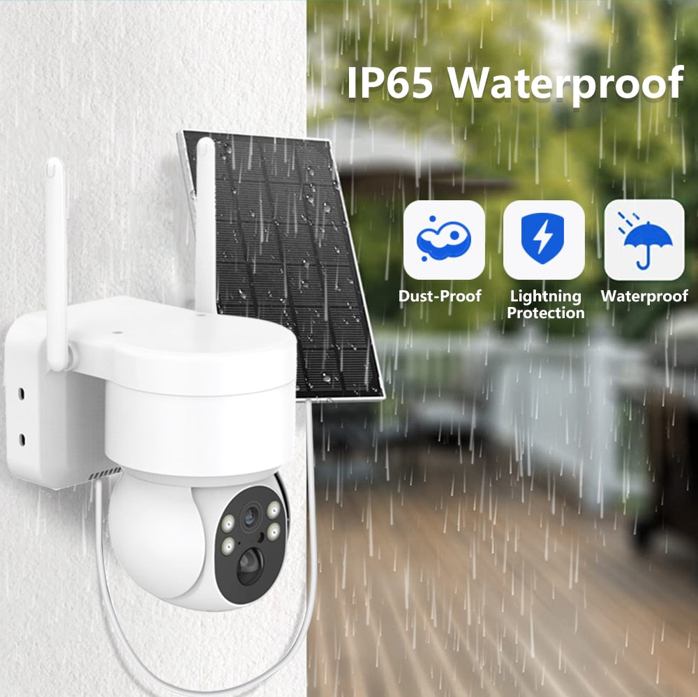 Outdoor WiFi Solar-Powered Security IP Camera