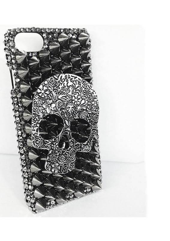 Rhinestone 3D Skull Design Scary Iphone Cases