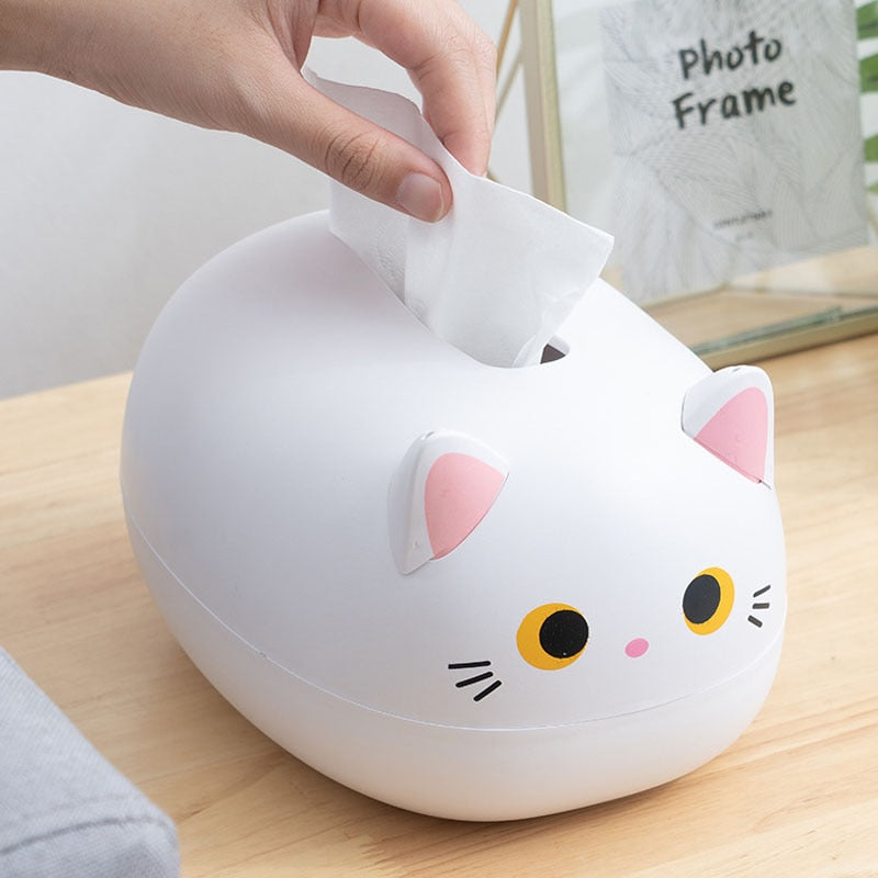 Cat Shaped Desktop Tissue Box