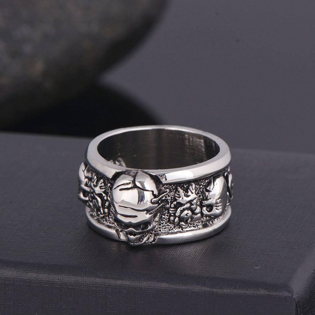 Silver Gothic Skull Unisex Rings