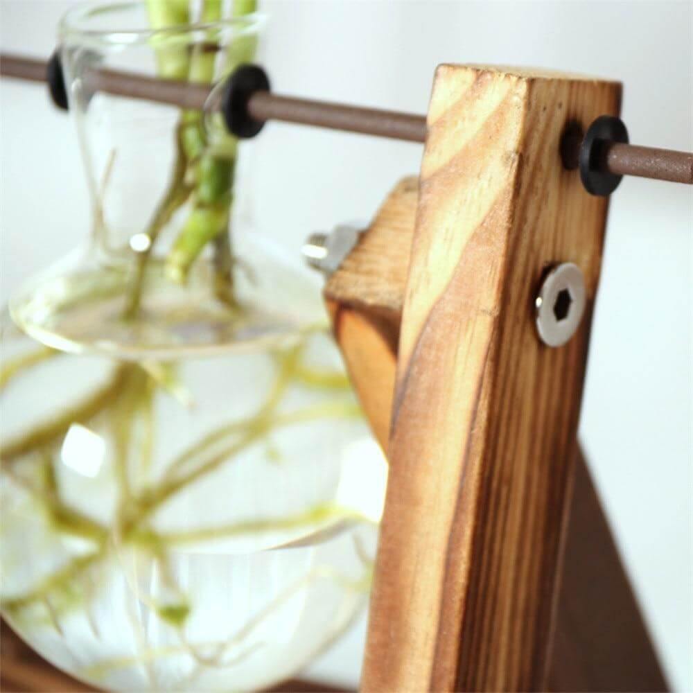 Creative Transparent Wooden Vase Decoration