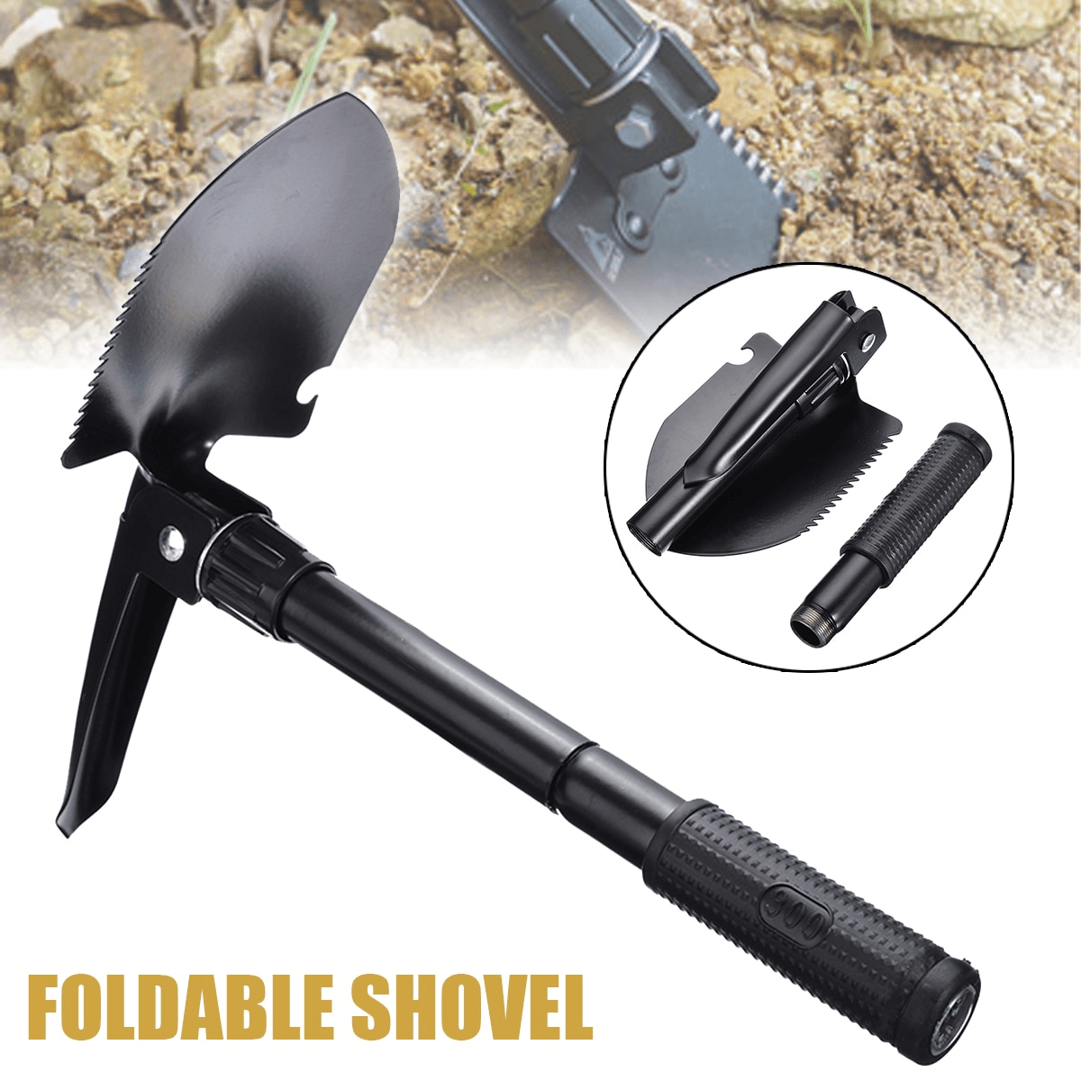 Portable Folding Garden Helper Shovel