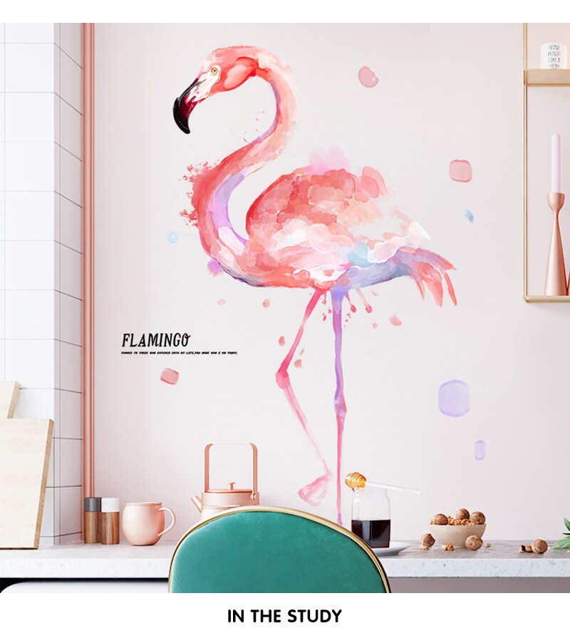 Flamingo Wall Stickers for Kids Room Home