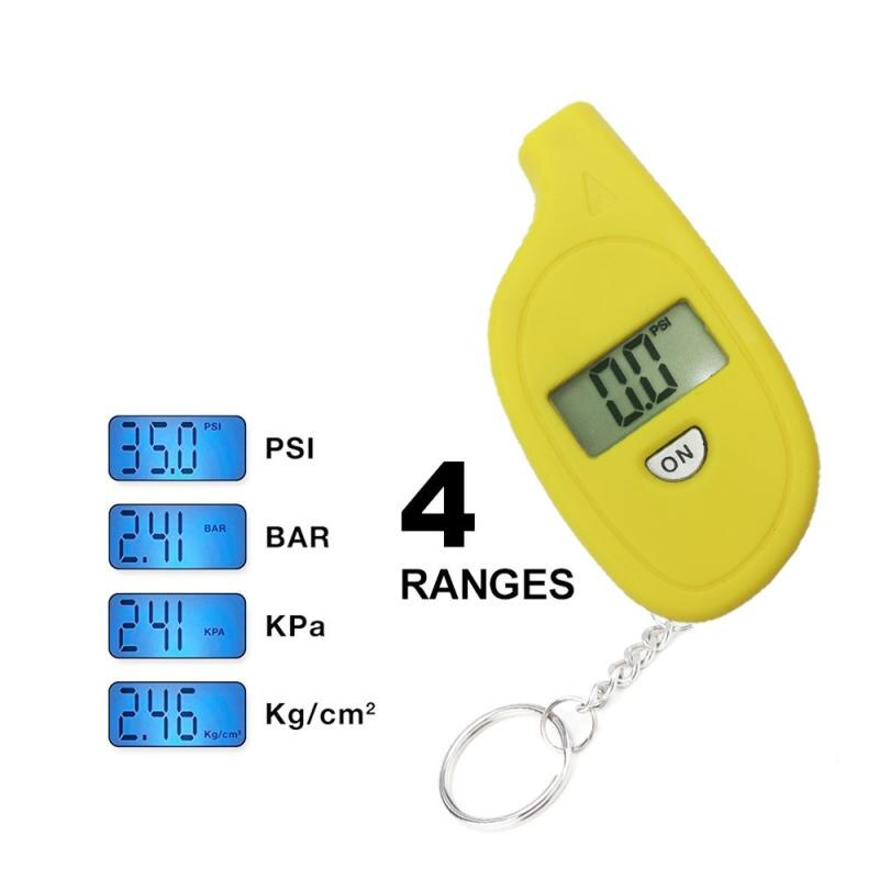 Portable Digital Car Tire Pressure Tester Keychain