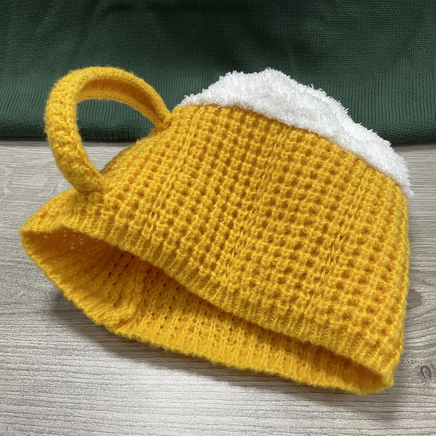 Beer Mug-Inspired Creative Knitted Hat