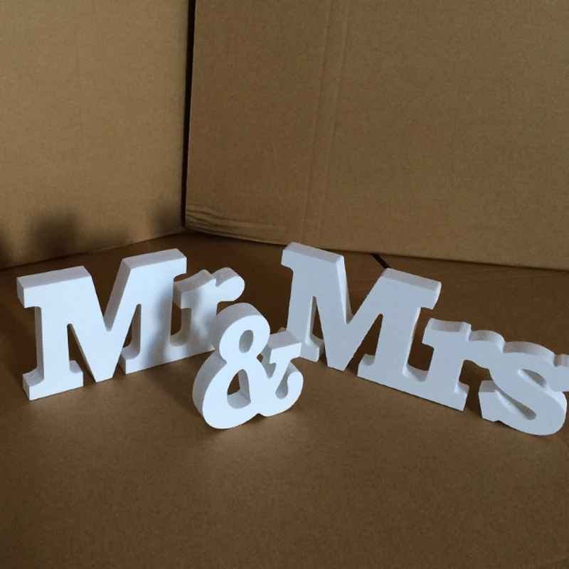 Mr & Mrs Wooden Letters for Wedding Decoration