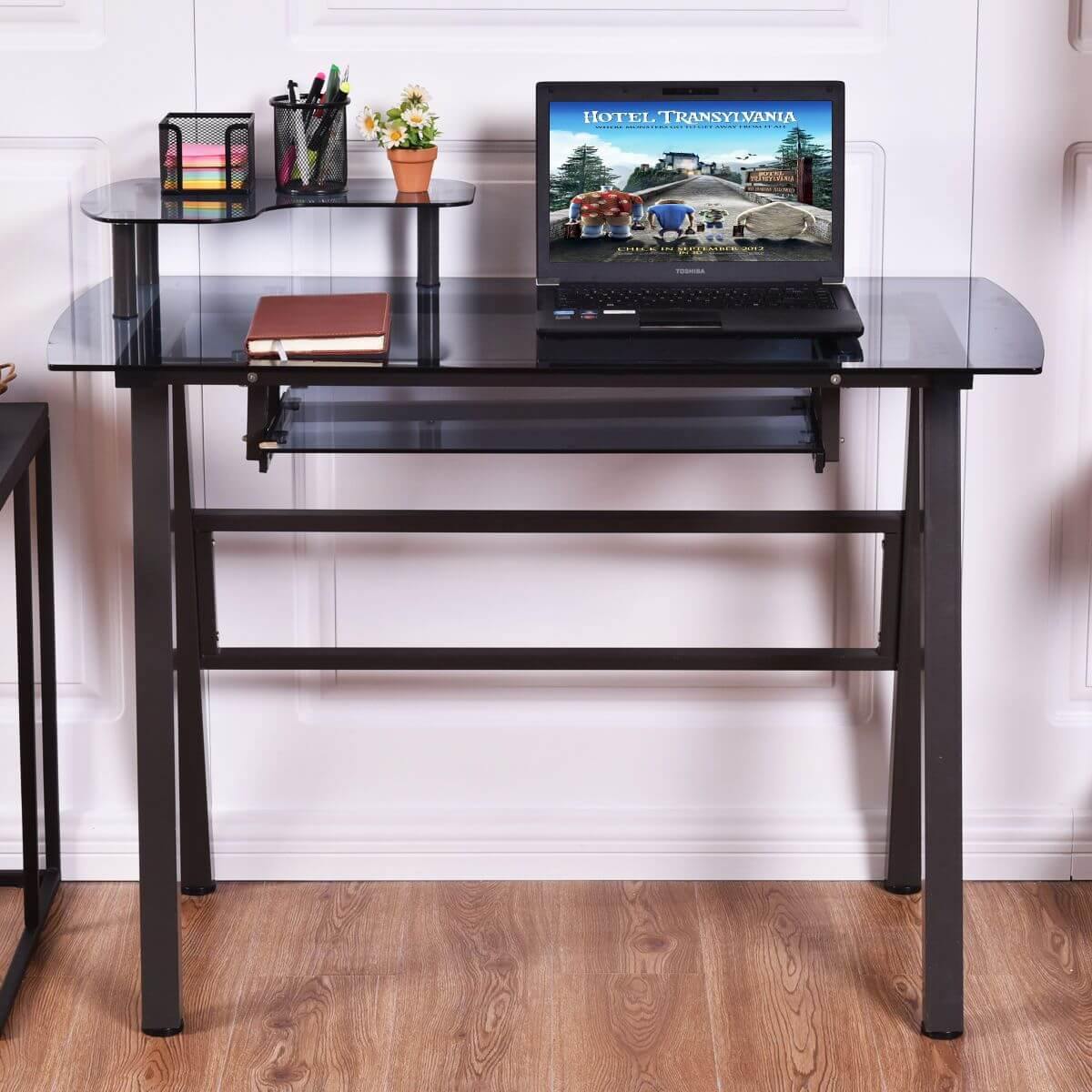 Modern Home/Office Workstation Metal Frame with Printer Shelf Table