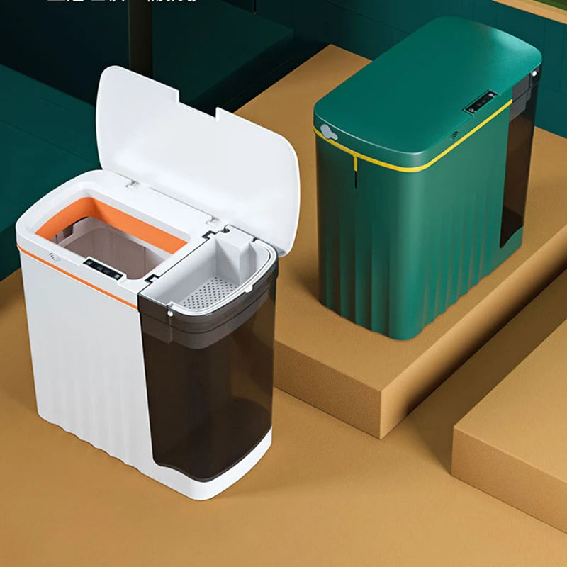 Double Storage Liquid Separator Trash Can