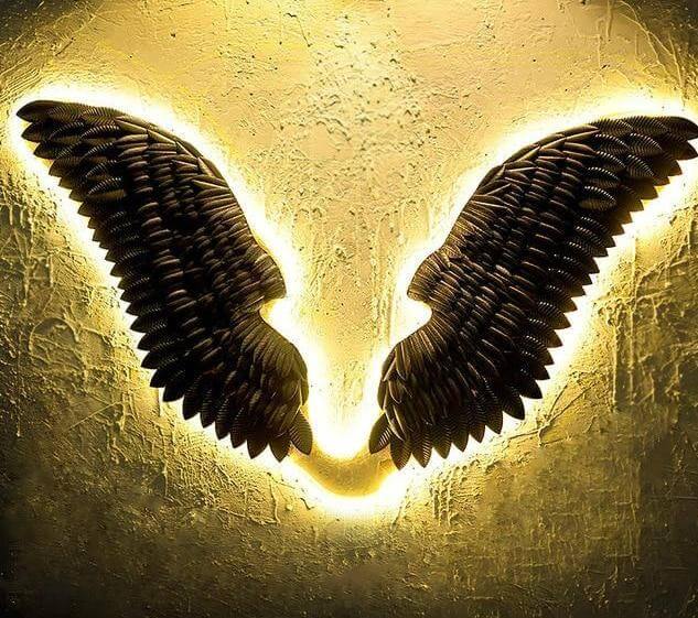 Iron Angel Wings Wall Decor