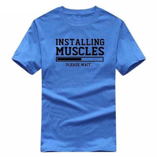 Installing Muscles Funny T-shirt