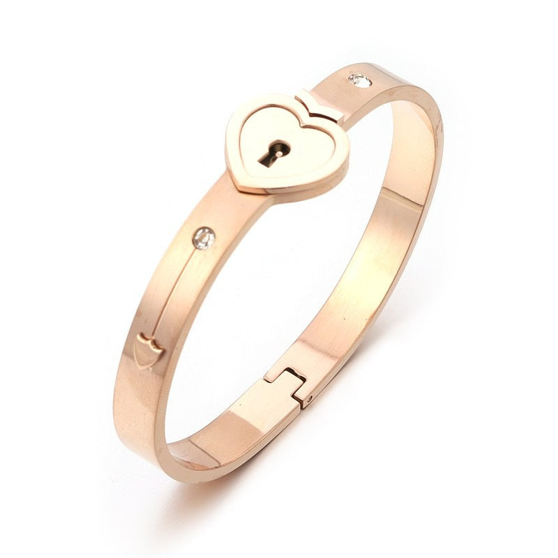 Couple Love Heart Lock Bracelet