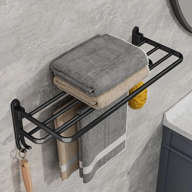 Elegant Life Space-Saving Foldable Aluminum Towel Rack