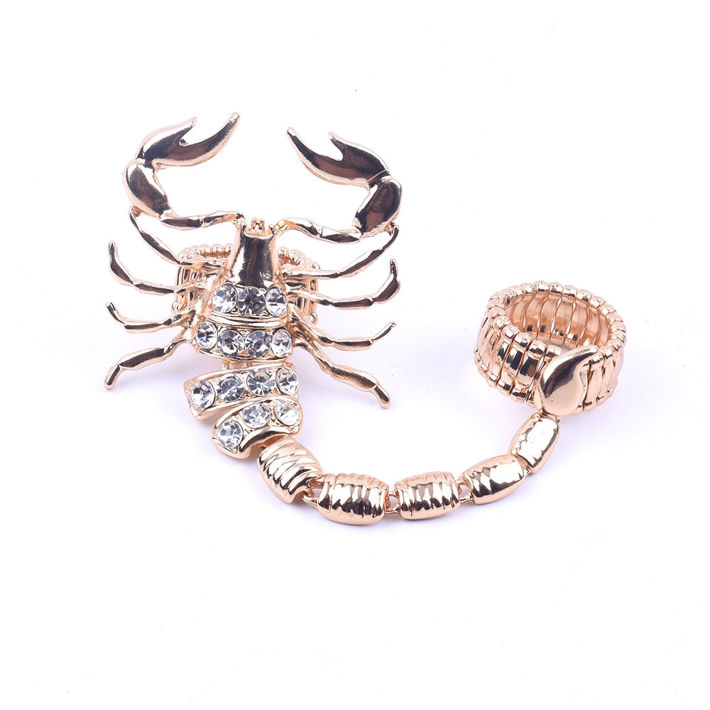 Scorpion Punk Crystal Ring