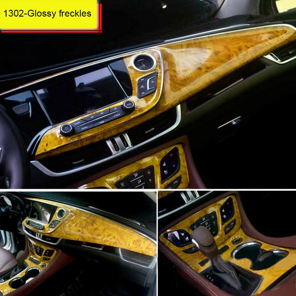 Wood Grain Interior Car Stickers