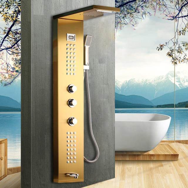 Elegant Digital Massage System Digital Led Panel Shower Sets