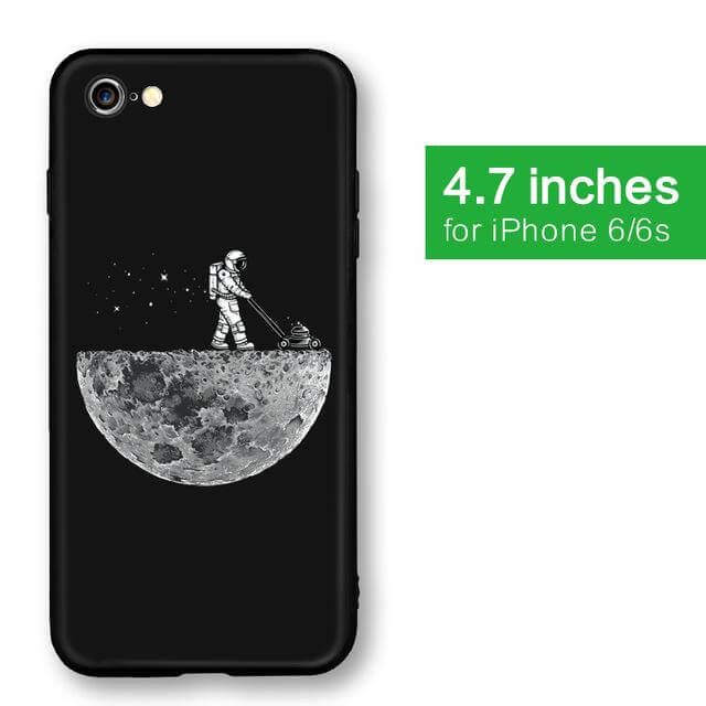 Cool Space Moon Astronaut Iphone Case