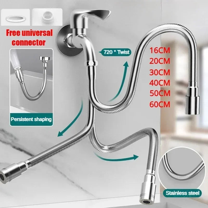 Universal Flexible Adjustable Kitchen Faucet Extender Nozzle