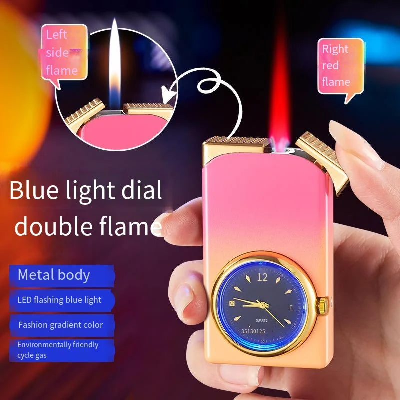 Creative Dual Fire Gradient Color Lighter Watch