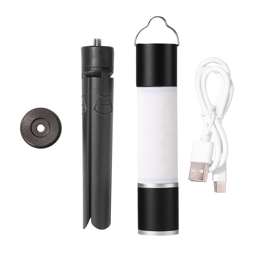 Rechargeable Hanging Zoomable Camping Flashlight