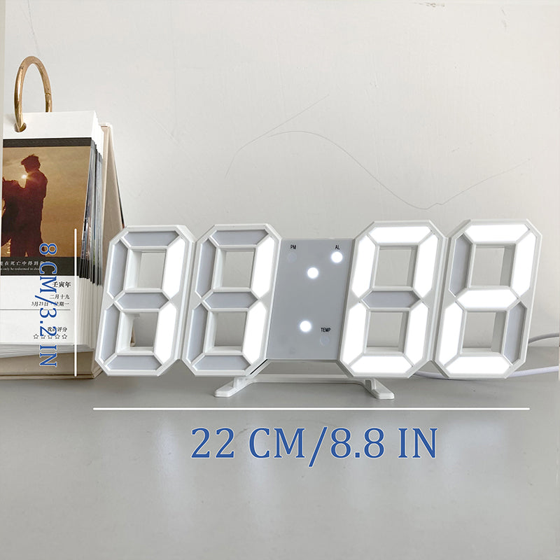 3D LED Modern Digital Alarm Wall Clock