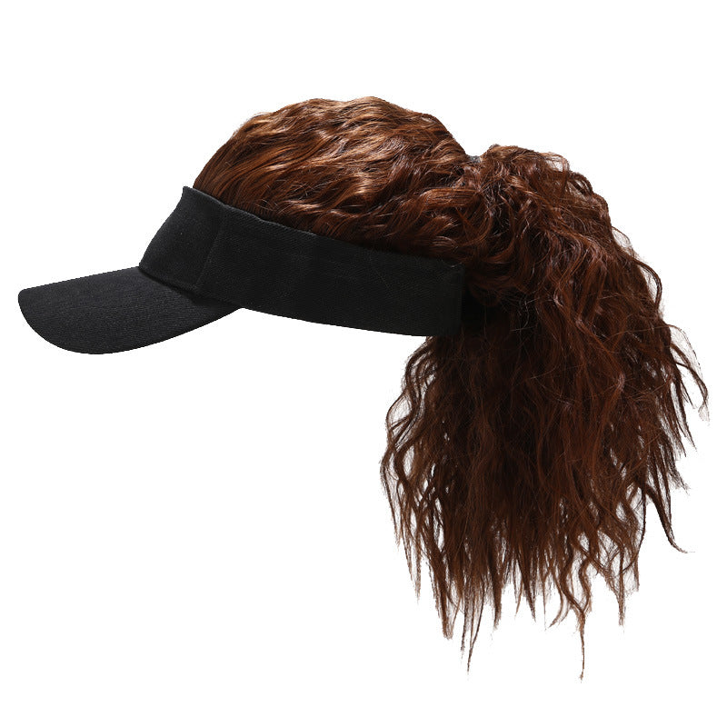 Women Artificial Hair Summer Baseball Cap