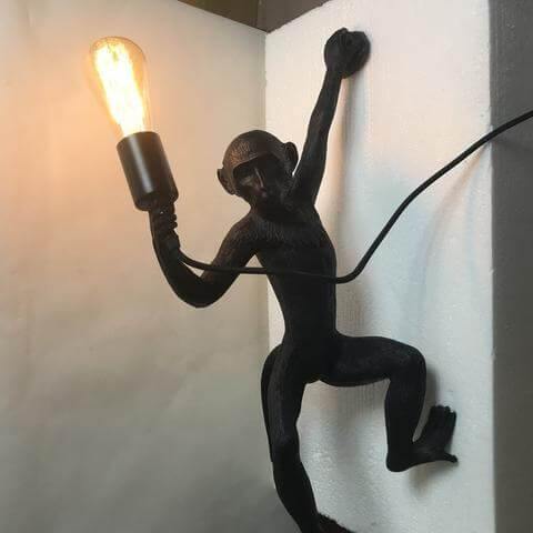 Modern Black Pendant Monkey Lamp