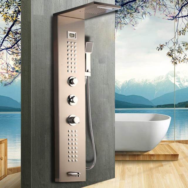 Elegant Digital Massage System Digital Led Panel Shower Sets