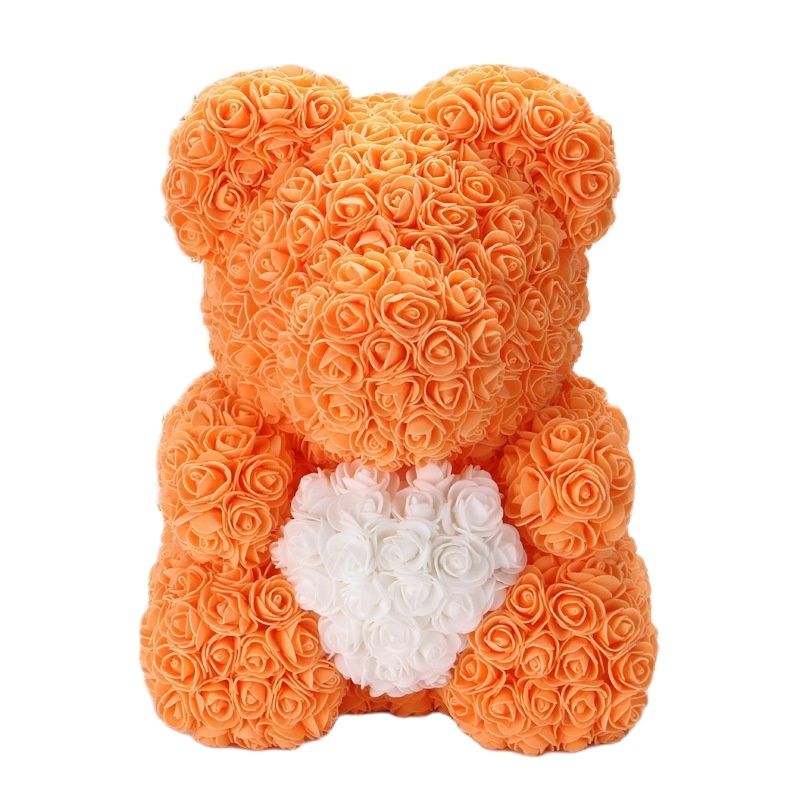 Artificial Rose Flowers Teddy Bear