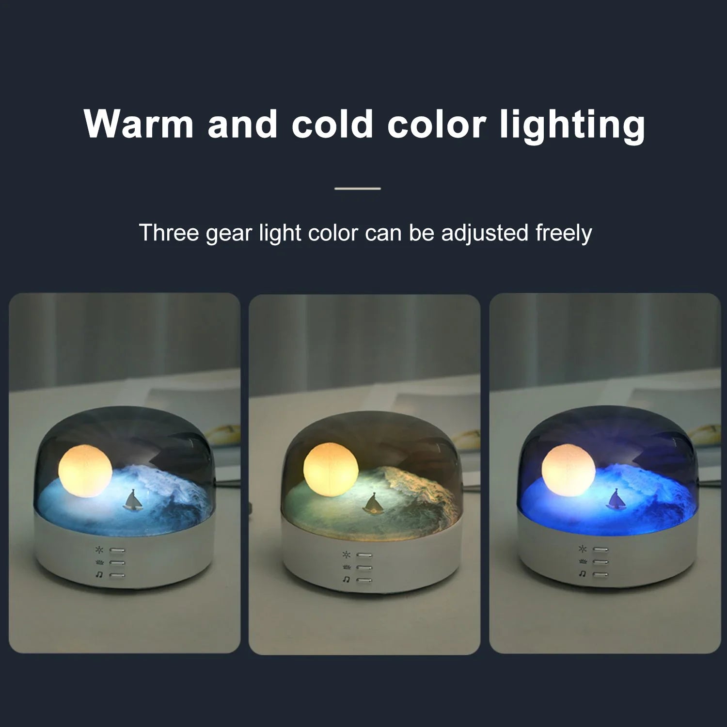 3D Mysterious Moon LED Night Light Speaker