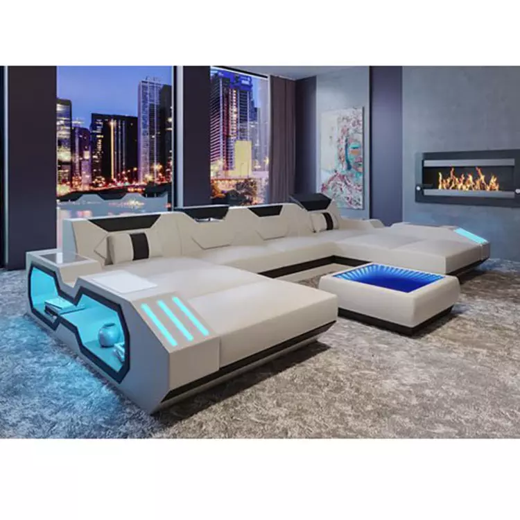 Futuristic Hyper-Lounge Grand Living Sofa Set