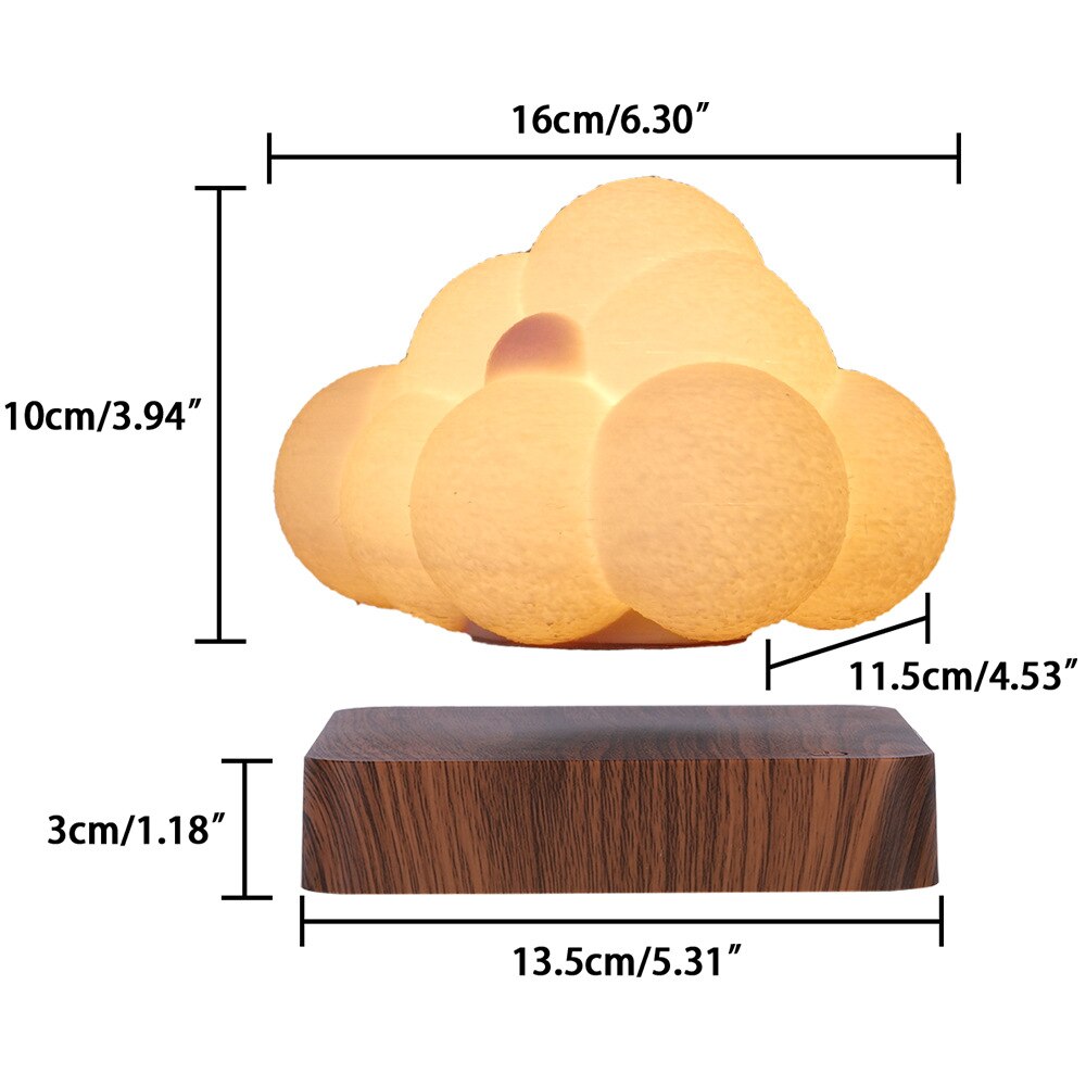 Magnetic Buble Cloud Levitating Night Lamp