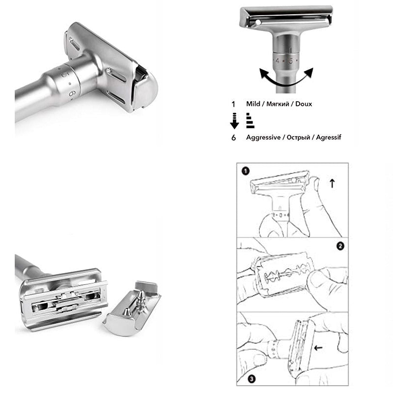 Titanium Blades Man Safety Razor