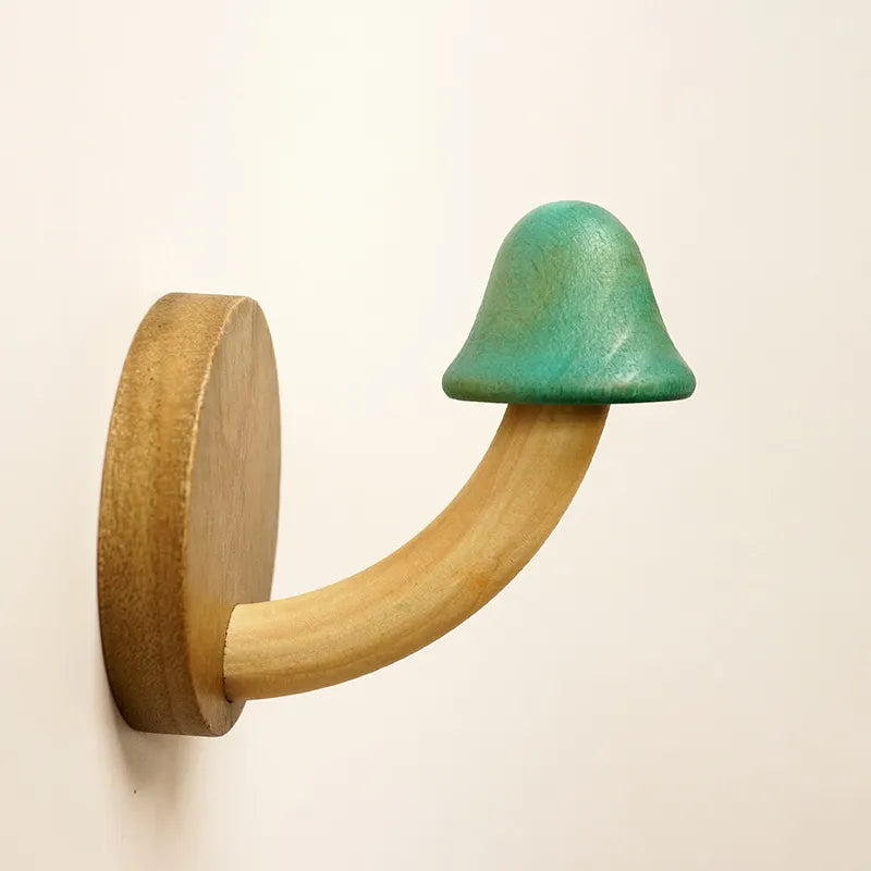 Mystic Mushroom Wooden Wall Clothes Hanger