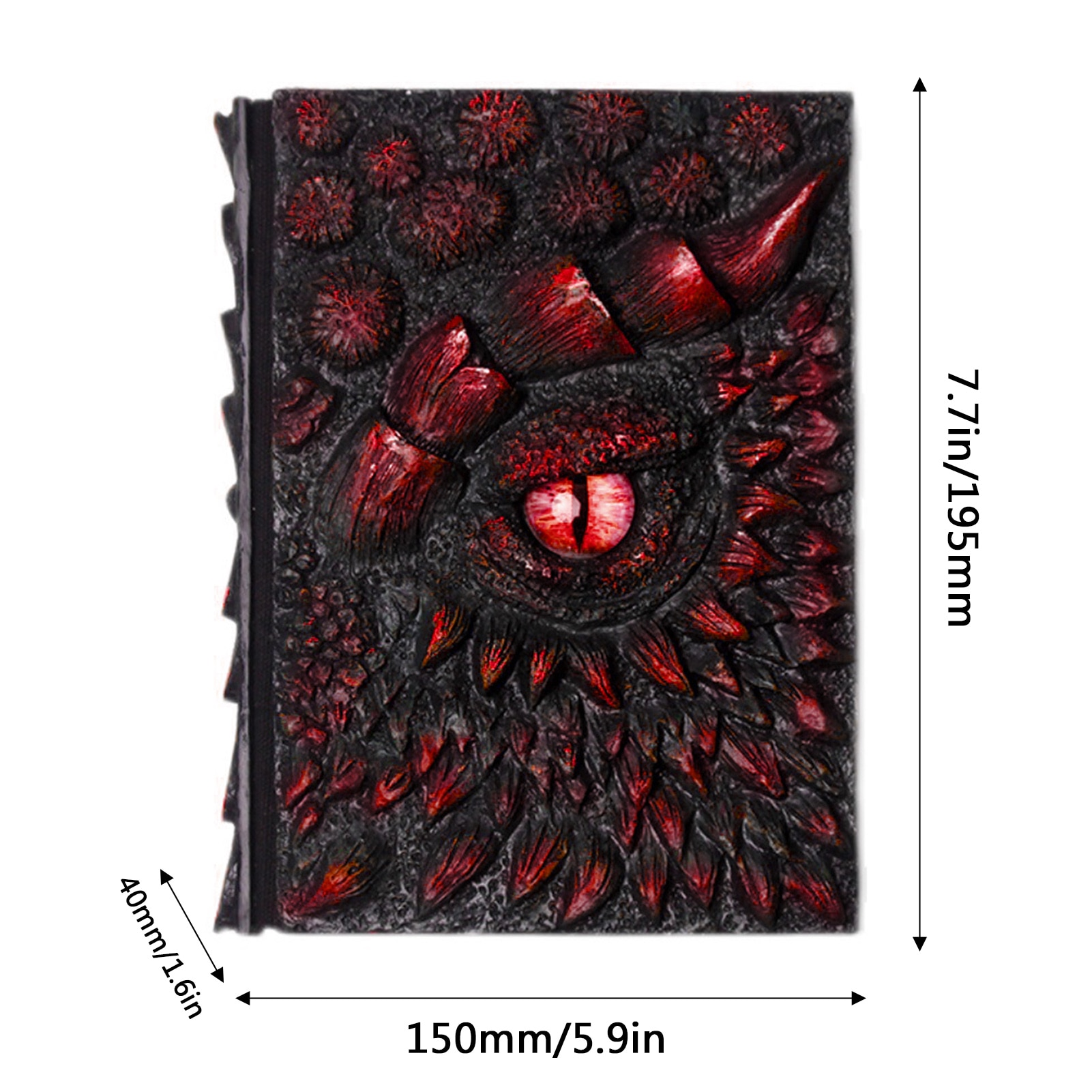 Vintage 3D Dragon Notebook