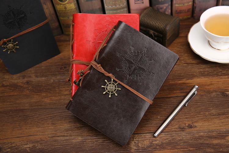 Retro PU Leather Pirate Spiral Notebook