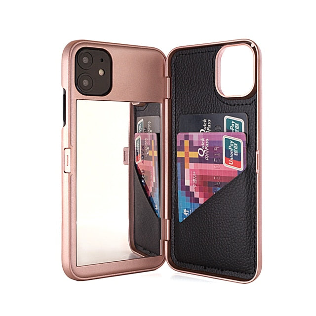 Make-up Mirror Wallet iPhone Case