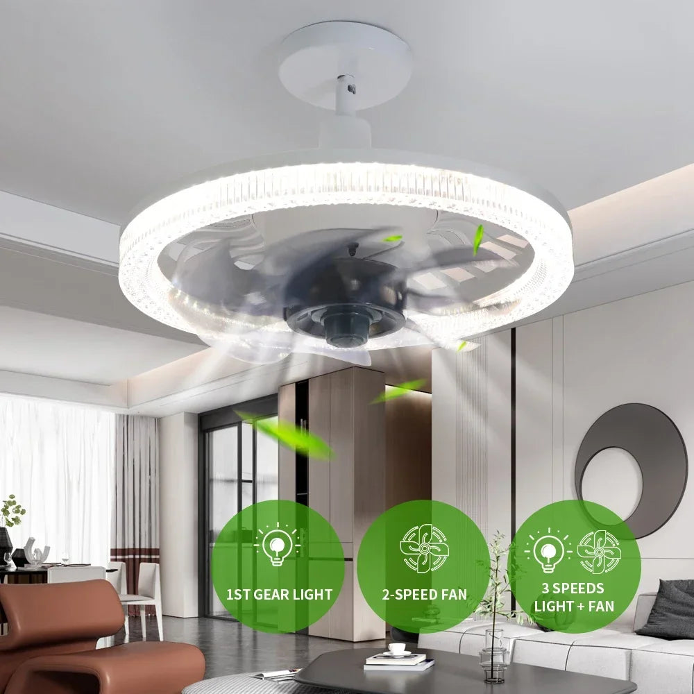 3in1 Remote Control Noise-Free Noise Elegant Fan Lamp