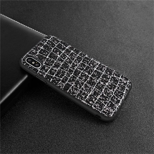 3D Grid Scales Soft Silicone Back Cover For iPhone Models