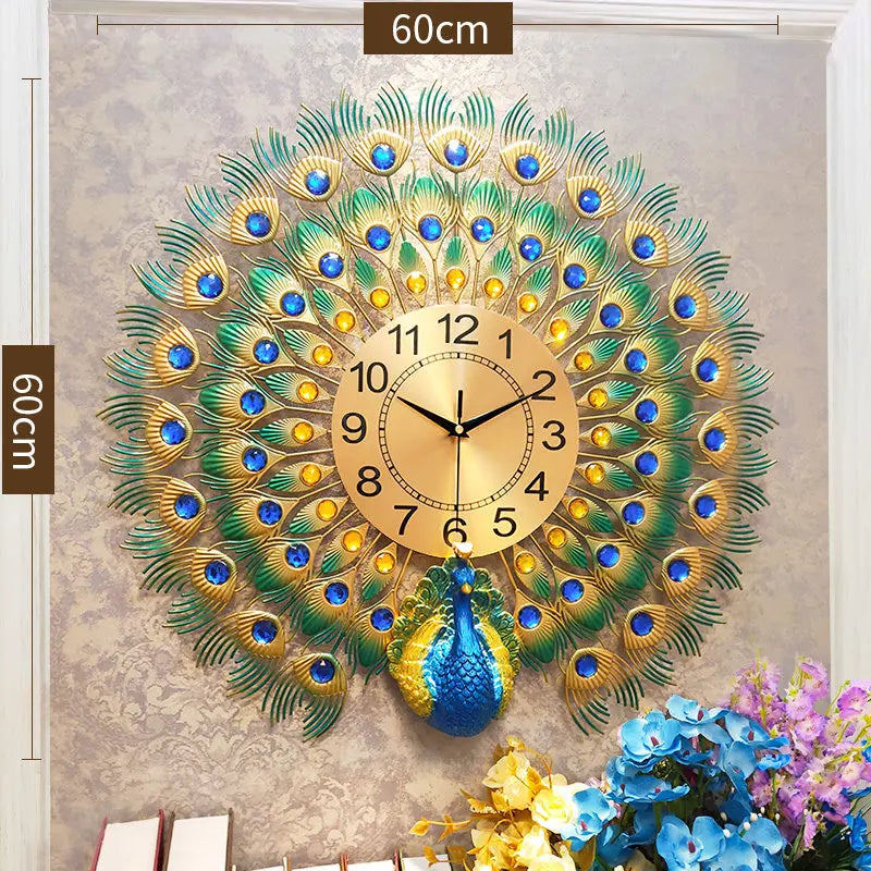 Majestic Peacock Creative Wall Clock