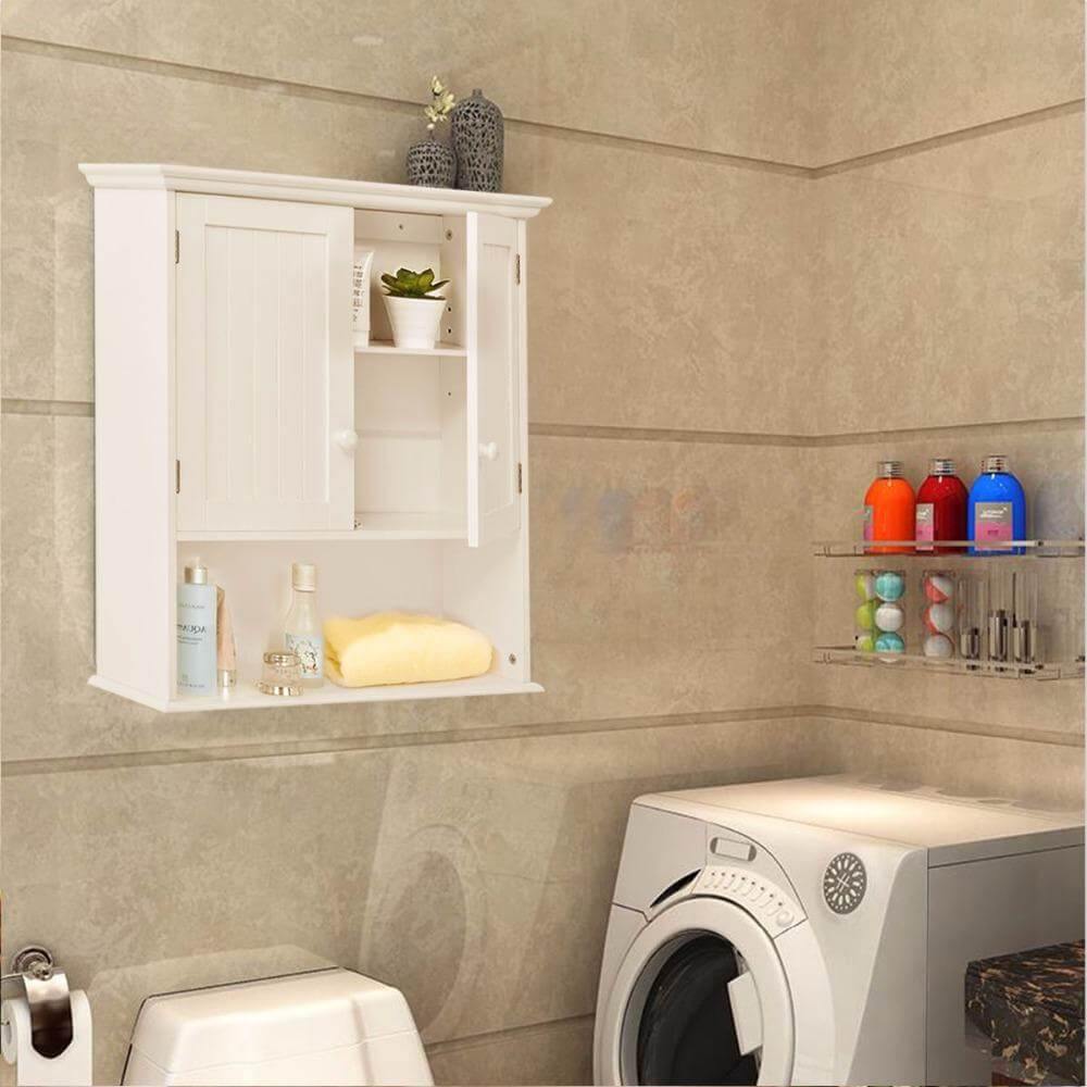 Wall Mount Medicine Bathroom Cabinet Modern Storage Organizer