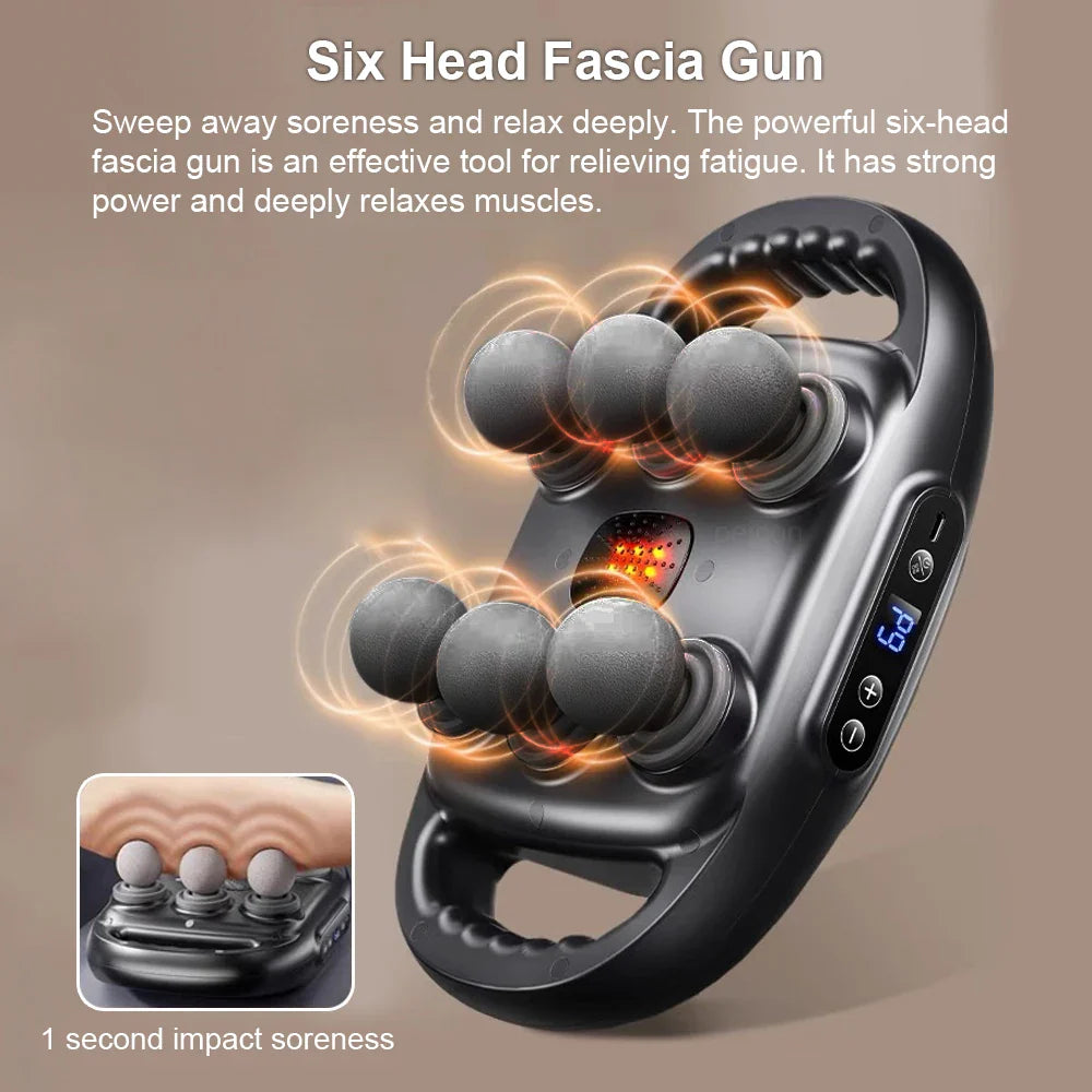 Six-Head Muscle Relief Massager Gun