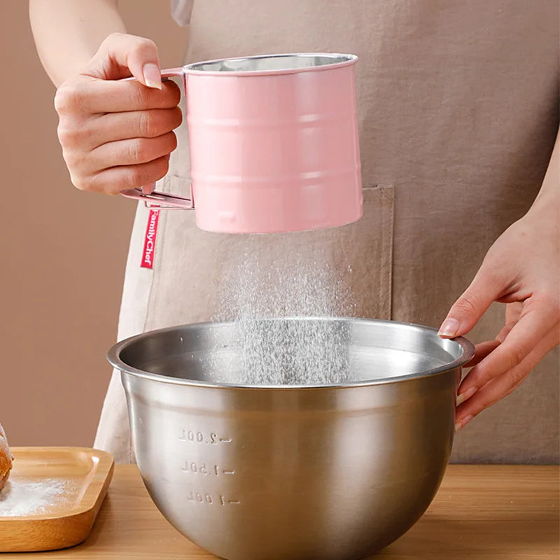 Handheld Kitchen Flour Sifter Semi-Automatic Kitchen Gadget