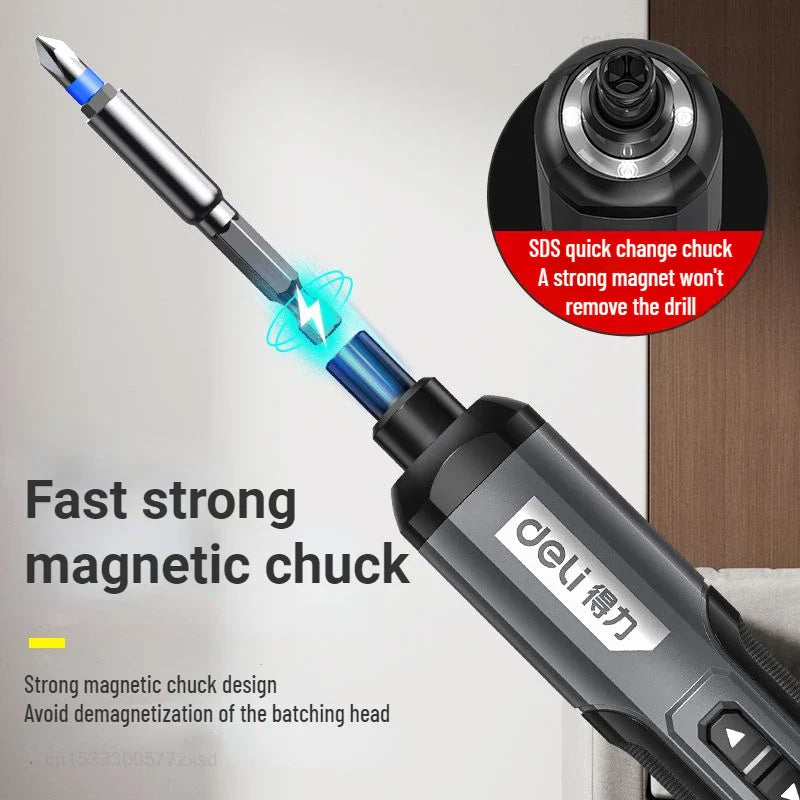 Mini Cordless Rechargeable Electrical Screwdriver Drill Tool Set