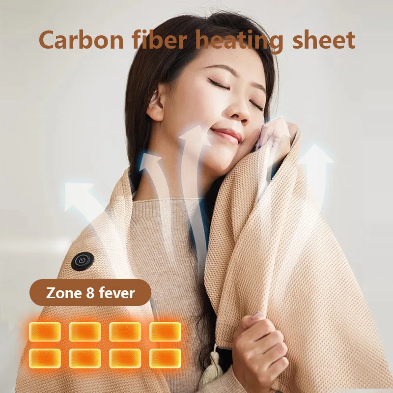 Rechargeable USB Winter Travel Heating Blanket