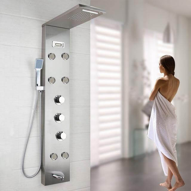 Elegant Digital Massage System Digital Led Panel Shower Sets