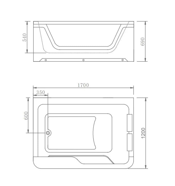 Pure Comfort Elegant Deluxe Spa Jacuzzi Bathtub